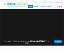 Tablet Screenshot of myidealdoctor.com